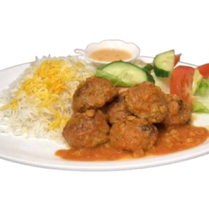 Chicken Meatball with Saffron Rice