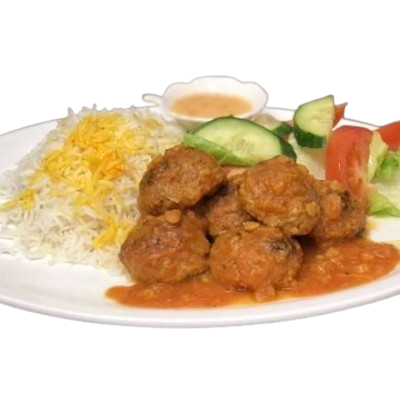 Chicken Meatball with Saffron Rice