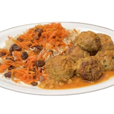 Chicken Meatballs With Qhabuli Rice