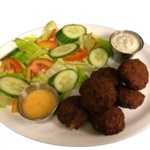 22 Falafel with salad in a plate ( no wrap )